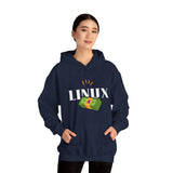 Cozy Comfort: #LinuxMoney Unisex Heavy Hooded Sweatshirt